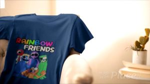 baju anak Kaos anak laki-laki perempuan rainbow friends Roblox game lengan pendek