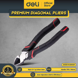 Deli Premium Pliers/Tang Potong 7" Desain Warna Merah Premium DL10210X