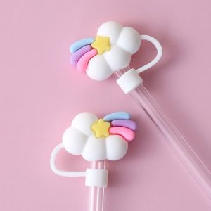TRASTO Fruit-shaped Cute Silicone Plugs Drinkware Splash Proof Straw Cover Dust Cap Cup Accessories Straw Topper