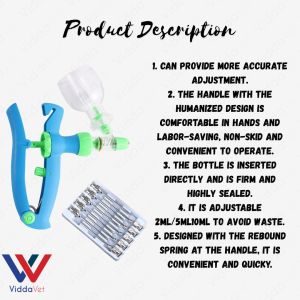 Veterinary Automatic Syringe 2ml 5ml Disposable Safety Continuous Chicken Vaccination Tool
