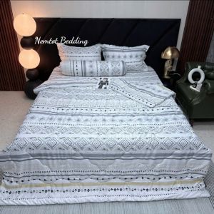 🌇HÀNG NHẬP🌇 Bộ Lụa Lyocell Viscose Mát Mịn Bộ 4 Món Ga Gối và 5 Món Gồm Chăn Chần Bông Micro Cao Cấp