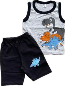 Shark Baby Singlet Playset Boys and Girls Baju Singlet Lelaki Perempuan 12m to 36 m Umur 1 hingga 3