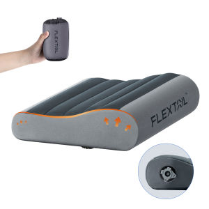FLEXTAIL Inflatable Camping Pillow Ergonomic Pillow for Travel and Home Lightweight and Washable Two Height Options
