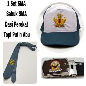 1 Set SMA Lengkap Topi Dasi Sabuk SMA
