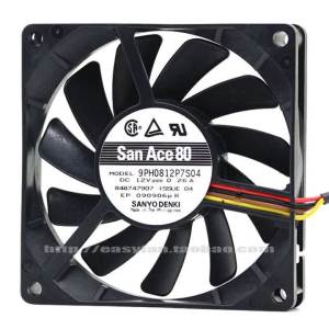 For Sanyo 9PH0812P7S04 8CM 12V PWM Cooling Fan Dual Ball Bearing High Airflow for Servers PCs Industrial Cooling