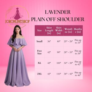 Lavender Plain Off Shoulder Dress
