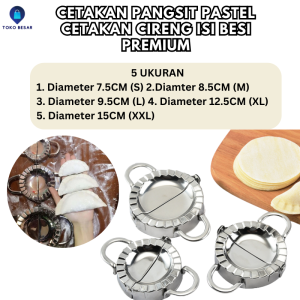 Cetakan Cireng Isi Ayam Suir Pangsit Pastel Dumpling Mold Dimsum Stainless Anti Karat Cetakan Bulat