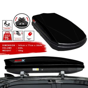 Promo Roof box bagasi atas mobil universal premium abs+pmma 330liter roofbox mobil universal 300l