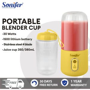 Sonifer Portable Juicer Blender For Baby Food Rechargeable Mini Fruit Juicer Free Travel Cup Househo