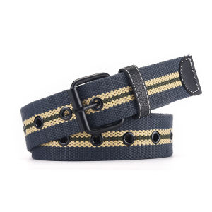 Panda SJK Belts for Men Canvas Tactical Belt Waistband 2024 INS Metal Buckle Pin Big Size Teenage Student Belts Long Black tali pinggang lelaki