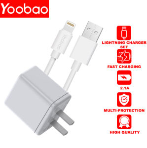 Yoobao YAD-C033L 2.1A Intelligent USB Fast Charging Charger SET with Lightning Cable
