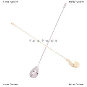 [COD] Home Fashion Long Handle Cocktail Stirrers Bartender Mixing Stick Spoon Stainless Steel Barman Tool Whisky Shaker Bar Kitchen Accessories