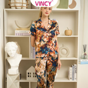 [Mua 3 giảm 20% mua 2 giảm 15%] Bộ Đồ Satin Dài Nữ Vincy Thoáng Mát BSD020S31