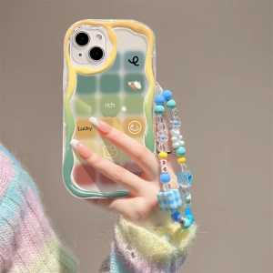 DEAOMOR Case Vivo Y01 Y02 Y02A Y02S Y02T Y12 Y12A Y12S Y15 Y15S Y16 Y17 Y20 Y20S Y21 Y21S Y21T Y27 5G Y27S Y32 Y33S Y33T Y36 Casing Happy Lucky Smile Rich Silicon Transparant Tali Lanyard Manik Camera Protection