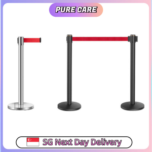 【Pure Care】 Retractable Queue Pole 2 Meter Stainless Steel Crowd Control Barrier Post