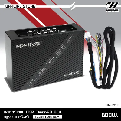 Hifine ชุดDSP ตัวปรับแต่งเสียง input 4 output 8 พร้อมภาคขยายและบูลทูธ ในตัว HI-4831F/HI-4831E มีชุดสายต่อรถTOYOTAให้ มีจอเล็กปรับให้ HIFINE