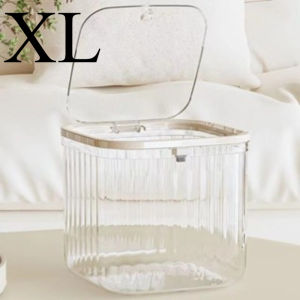 Mini Transparent Desktop Storage Box Dining Table Organizer Bedroom Plastic Basket Storage Box
