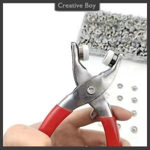 [Creative] Sets Snap Fasteners Kit Tool Metal Snap Buttons Rings with Fastener Pliers Press Tool Kit for Clothing Sewing