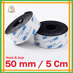 Velcro Tape Brand 3M 9448A Ukuran 50mm Kasar & Halus Double Tape Nylon Hook And Loop