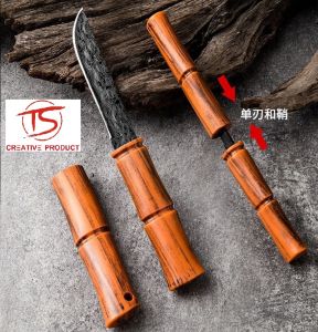 Pisau DAMASKUS BAMBU MINI PISAU DAGING PISAU BUAH PISAU KATANA PISAU Bambu PISAU BUAH