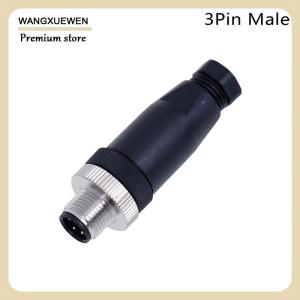 [COD] 1Pc M12 sensor connector 3 4 5 pin male female straight right angle plug