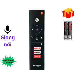 Remote điều khiển tivi Casper A3 Mã 08 Giọng nói Điều Khiển TV Casper - Tặng kem pin - Gia Dụng Bố Già