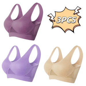 3PCS Jumbo Bra Olahraga Busa Sport Bh Tanpa Kawat  Wanita Push Up Sport Bra 811