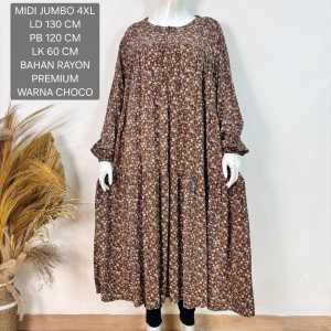 Midi Dress Jumbo Ld 130 Cm Model Kekinian - Wilona Long Tunik