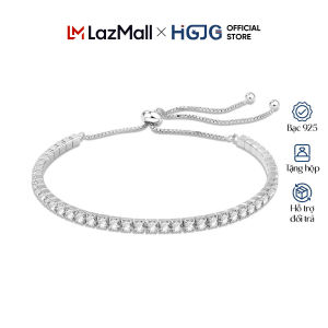 Lắc Tay Bạc Nữ 925 HGJG Đính Đá Lấp Lánh Thiết Kế Dây Rút Sang Trọng Đi Chơi Đi Tiệc Hẹn Hò