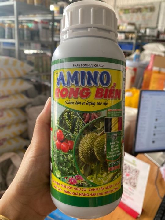 Phân bón AMINO RONG BIỂN 500 ml- xanh cây, mướt lá, đẹp trái, hạ phèn ...