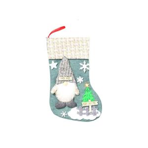 Lovely Christmas Stockings Ornament Candy Gift Bag Christmas Hanging Socks For Tree Fireplaces Holiday Decoration