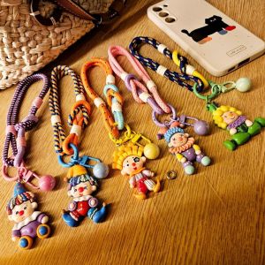 NTSITAR Anti-loss Mobile Phone Lanyard Wrist Strap Style Cartoon Circus Mobile Phone Strap Universal Mixed Color Wrist Strap Pendant Mobile Phone Accessories