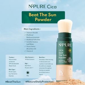 Npure Cica Beat The Sun Sunscreen Powder SPF30 Sunscreen Tabur Perawatan Wajah