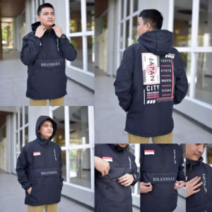 Jaket Cagoule Pria - Jaket Original Cougle Brandlea - Jaket Cagoule Pria  - Jaket Parasut Taslan XL Fit XXL