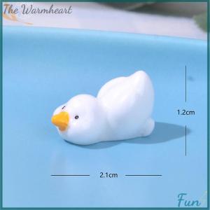 【The Warmheart】 Cute Mini Yellow Ducks Ornament Tiny Duck Resin Handicraft Dollhouse Decorations