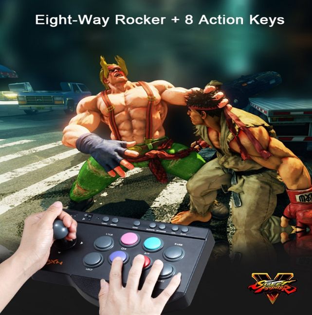 PXN-0082 Arcade Fight Stick Joystick PC Gaming Controller Plug And Play ...