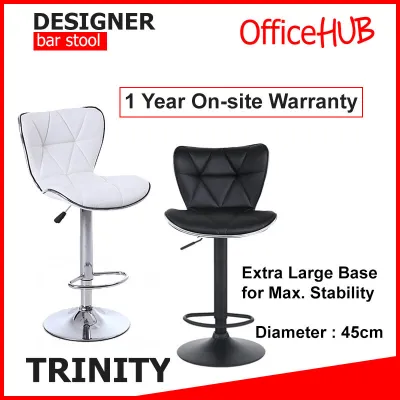OFFICEHUB Trinity Bar Stool Chairs SGS Hydraulic Pump Home barstool Leather Cafe barstools Office barstool Pub barstool Adjustable Height BarStool High Stool Sg Seller