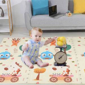 แผ่นรองคลานแบบพับ ขนาด 6 ฟุต ปลอดภัยต่อลูกน้อย nontoxic100%