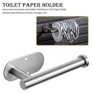 Gantungan Tisu Roll Toilet Kamar Mandi Nail Free 335mm