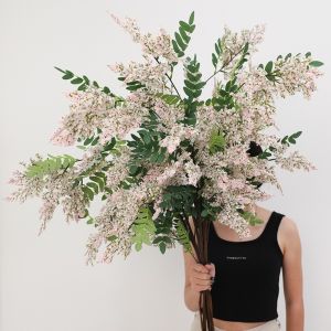 KUXMTC สมจริง ดอกไม้โซโฟราเทียม ทำมือ สวยงาม จำลอง Sophora พร็อพถ่ายภาพ 120ซม ดอกไม้ปลอม ตกแต่งห้องนั่งเล่นที่บ้าน