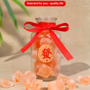 Multi-scene decoration Rose pink salt demagnetizes and brings good luck Himalayan salt relocation and house cleaning 3-5 cm large salt blocks Pink Pakistani mineral salt Natural fortune-bringing