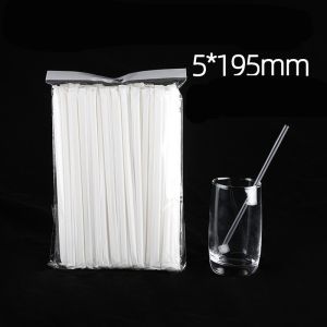 100 Pcs Pregnant Baby Disposable Plastic Straws Juice Drink Individual Packaging Transparent Bendable Single Paper Ppackaging