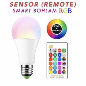 LAMPU BOHLAM 10W LED RGB BERUBAH WARNA REMOTE CONTROL ORIGINAL LAMPU HIAS WARNA WARNI LAMPU KAMAR TIDUR AESTHETIC TUMBLR