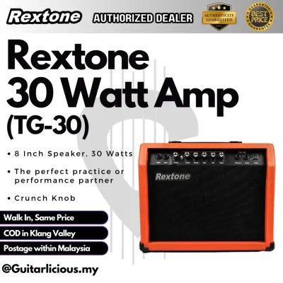 Rextone Deviser 30watt Lead Amplifier ( TG30 / TG-30 ) lead amp speaker for guitar keyboard mic etc 2 inputs