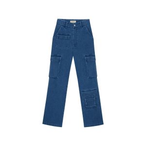 Twotwice - Siren Cargo Jeans ( Women ) - กางเกงยีนส์คาร์โก้ กระเป๋า 9 ใบ กระดุมปั๊มโลโก้