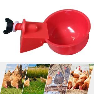 2/4/6PCS Automatic Chicken Water Cup Waterer Kit Water Dispenser for Poultry Device Farm Animal Poultry Quail Pigeon Feeding Supplies Automatic Chicken Water Cup Quail Nipple Waterer Bowl Farm Coop Poultry Drinking Water Feeder for Chicks Duck Goose