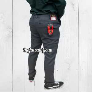 (BAYAR DITEMPAT) CELANA KANTOR FORMAL PRIA SLIMFIT BAHAN DASAR WOLL BERKUALITAS BEST HITAM/celana bahan dasar kantor pria slimfit
