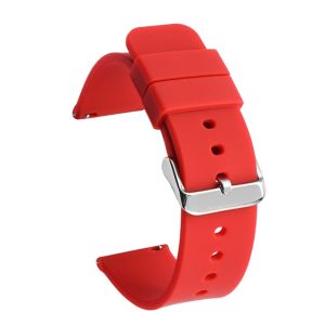 Zhangeer Quick Release Pins Silicone Watch Strap 18mm 20mm 22mm 24mm Waterproof Soft Rubber Watch Band Wrist Bracelet Grey Green Blue White Red Universal Flat Interface Strap