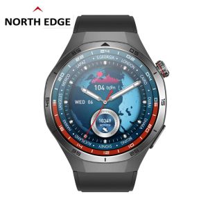 NORTH EDGE AMOLED ECG Blood Sugar Health Smartwatch IP68 Waterproof Micro Health Check Blood Pressure Blood Oxygen Blood Composition Temperature Sleep NFC ET456 Mens Watch
