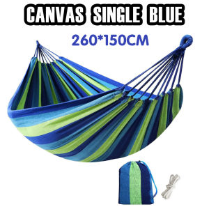 Canvas Hammock Rainbow Outdoor Camping Swing Portable Buaian Gantung Tidur Relax Chair Hanging Bed